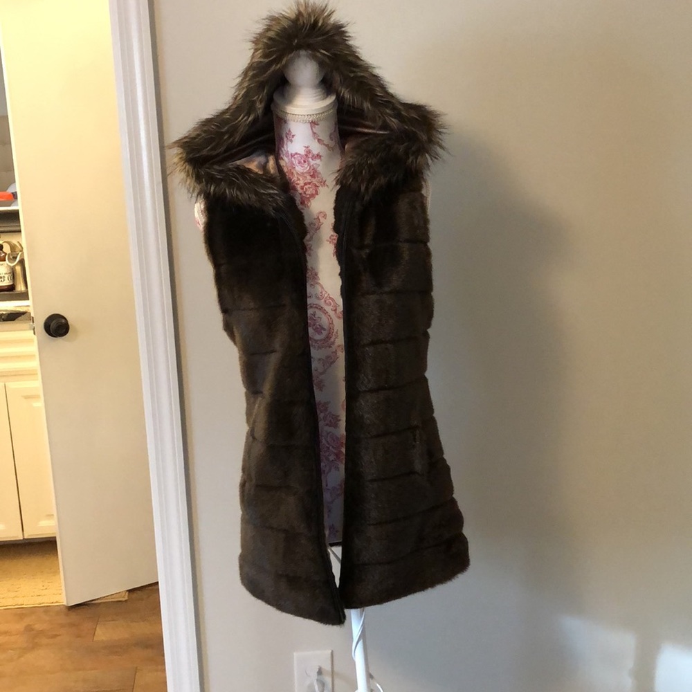 Faux fur vest